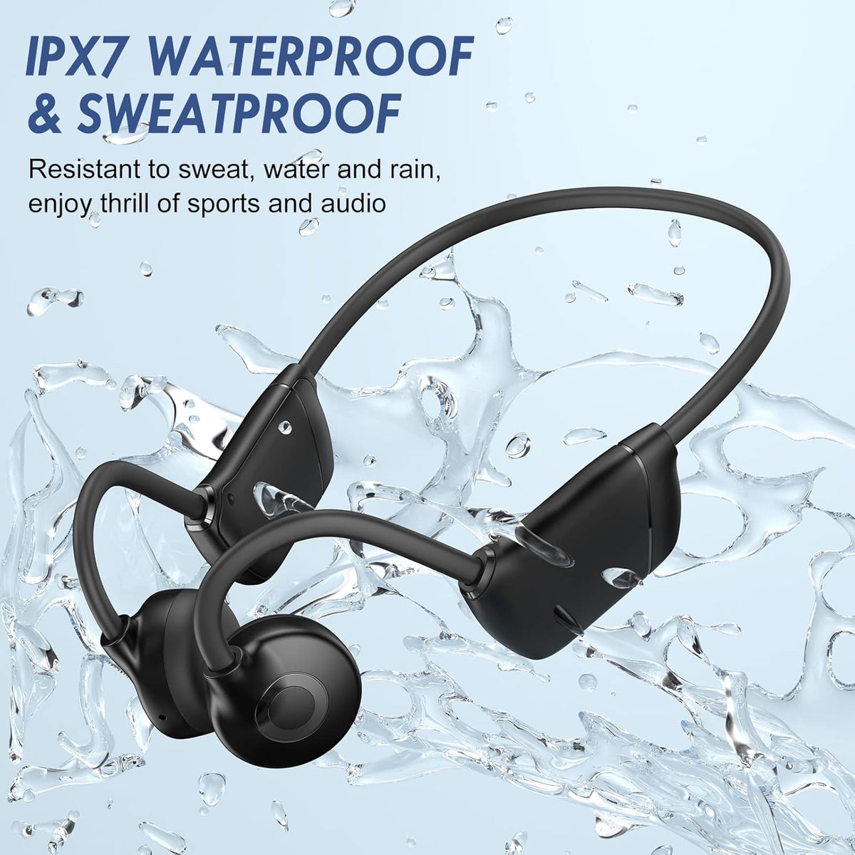 Wireless Open Ear Bluetooth Headphones IPX7 Waterproof Pack of 2 O3449