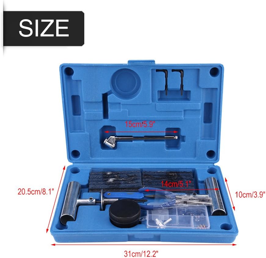 67 Pcs Tubeless Tire Repair Tool Kit E8342