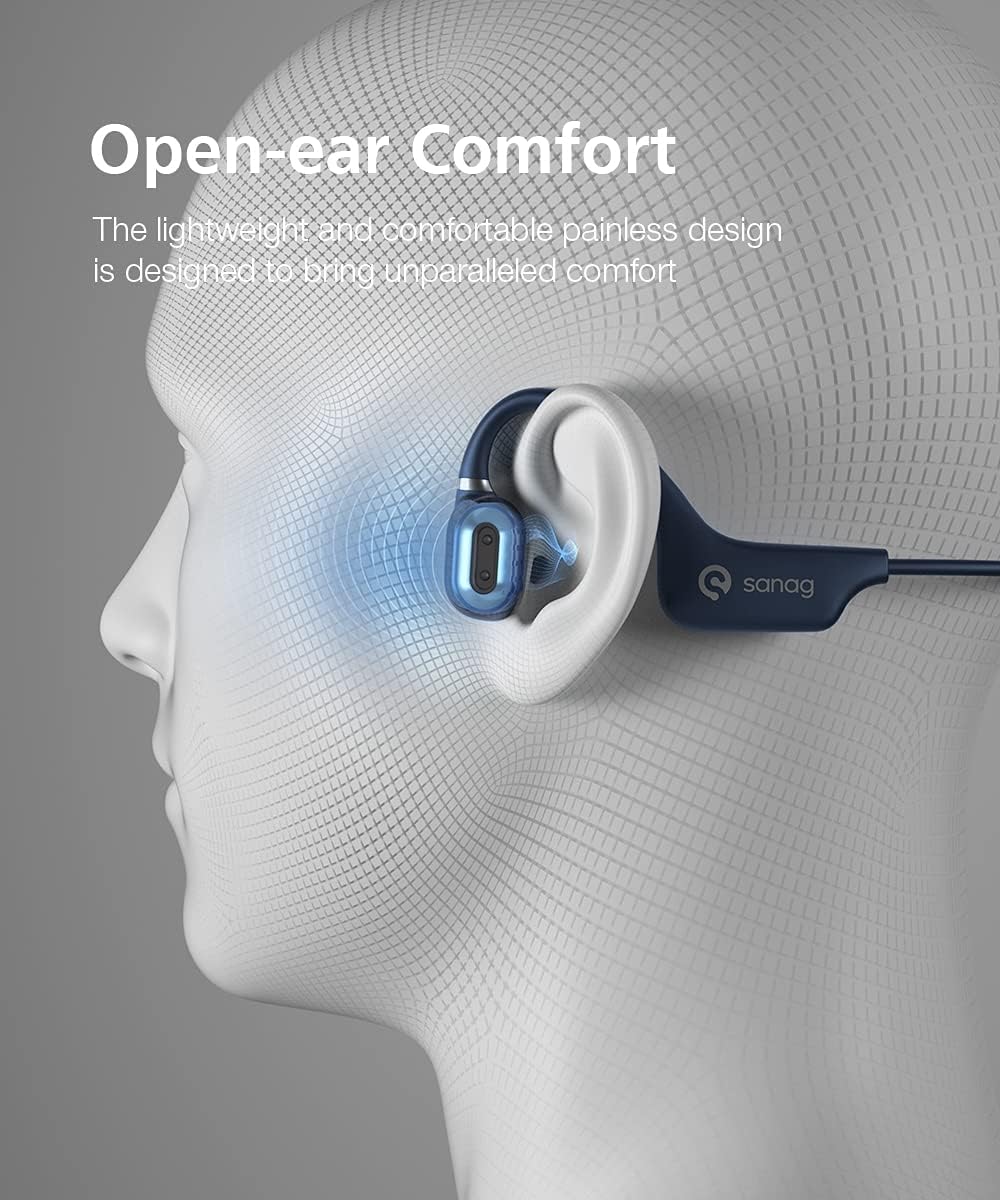 Open-Ear Wireless Air Conduction Headphones Bluetooth 5.0 with Mic V12628