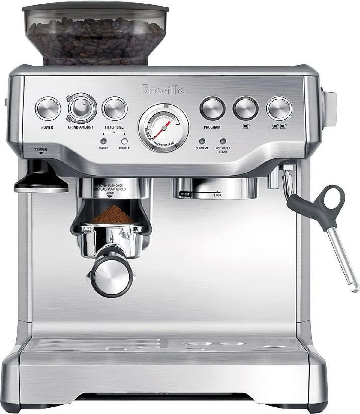 Brushed Stainless Steel Espresso Machine H822823