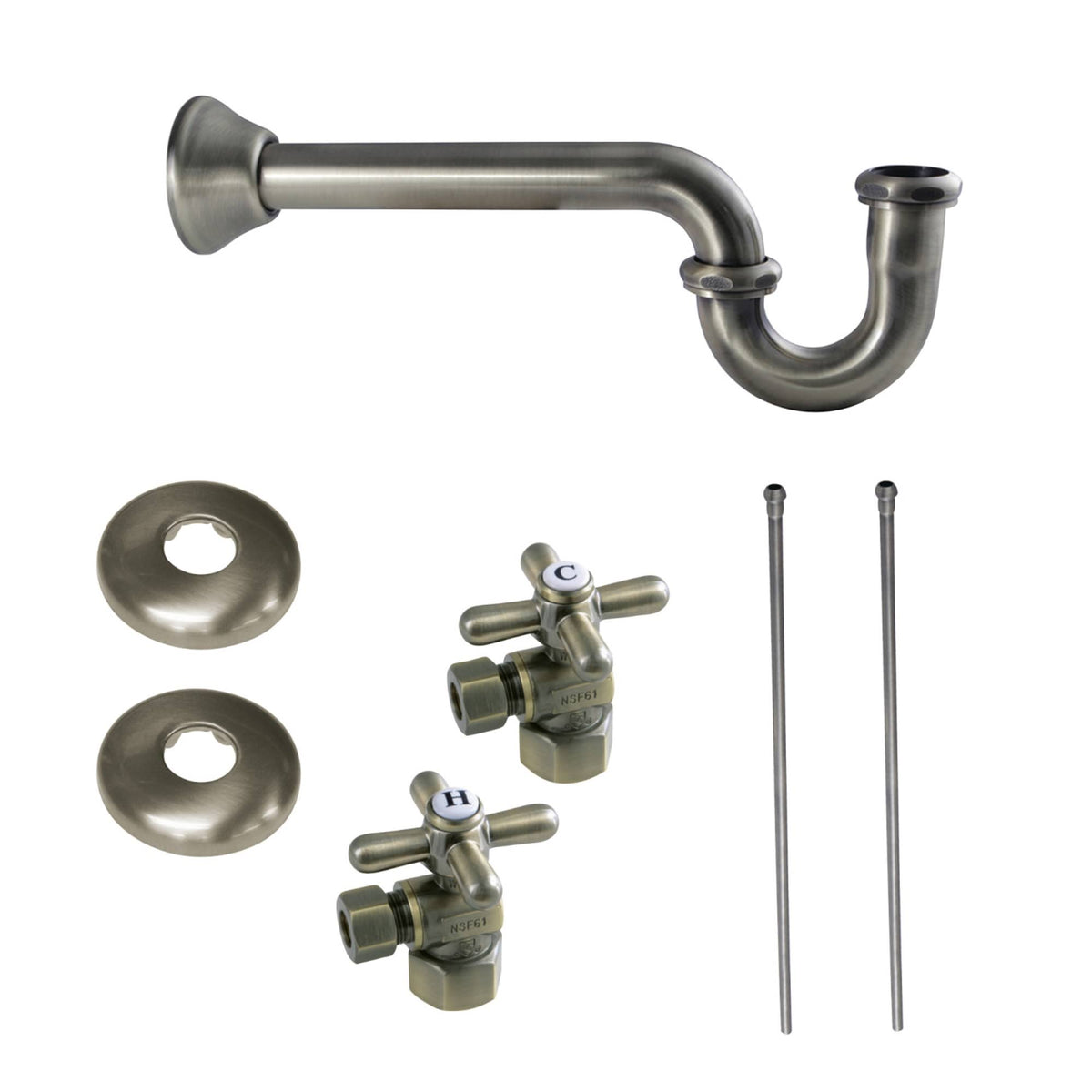 Antique Brass Plumbing Supply Kit E3069