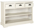 White Bookshelf Storage Unit with 3 Drawers N11967