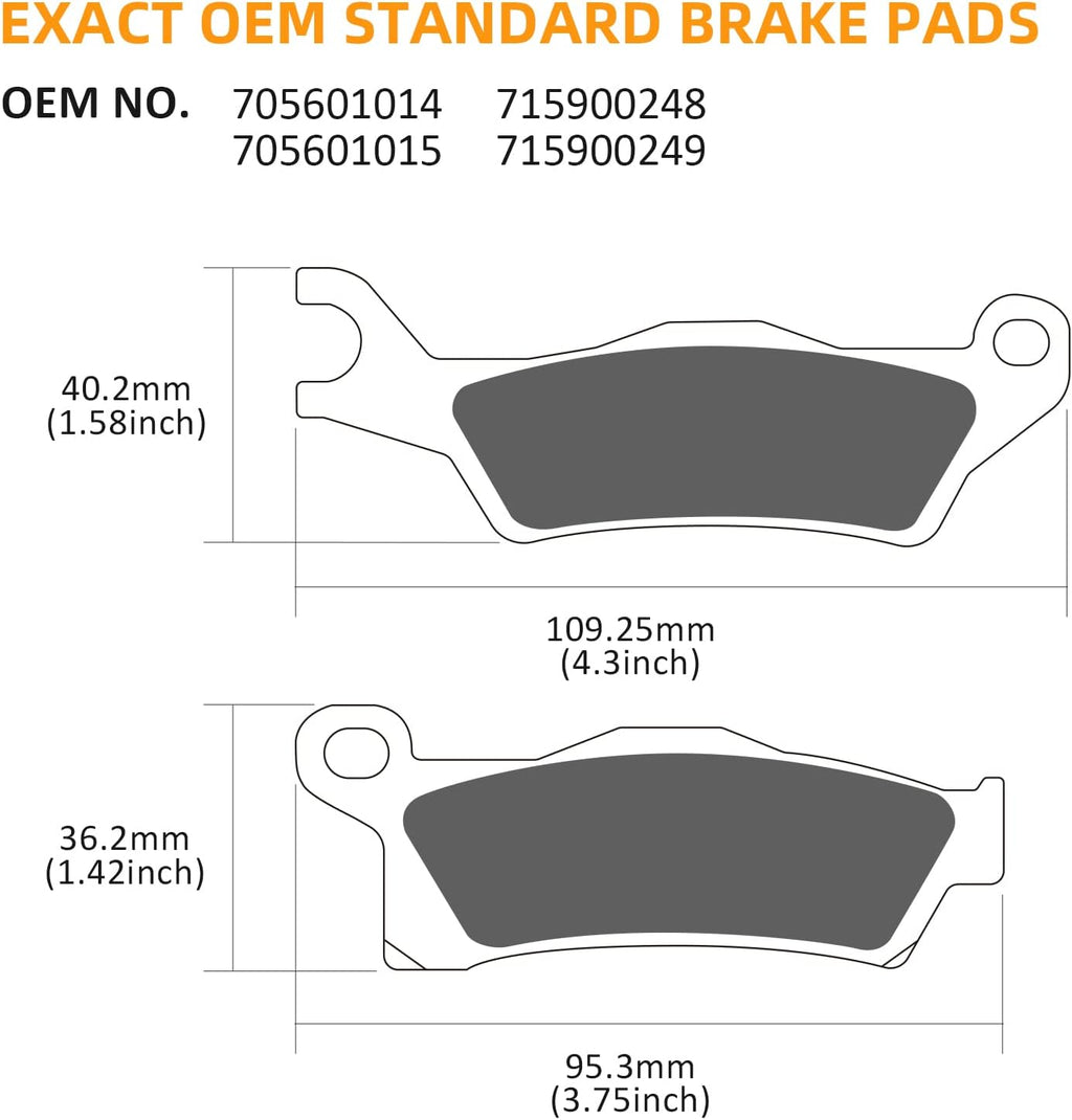 Front & Rear Sintered Brake Pads Pack of 2 (3 Sets) G774