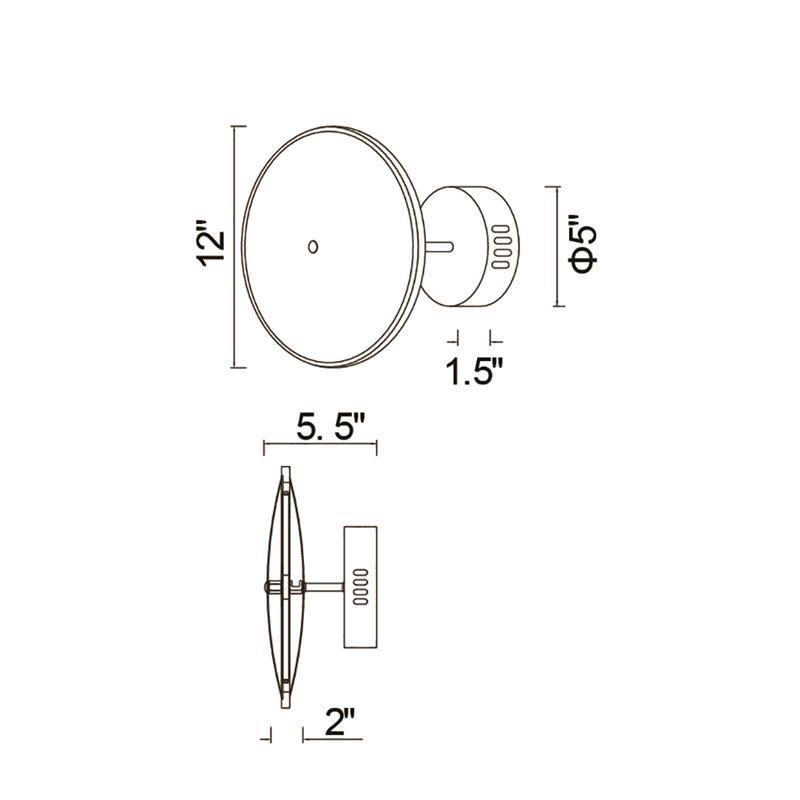 Brass Finish LED Sconce X285