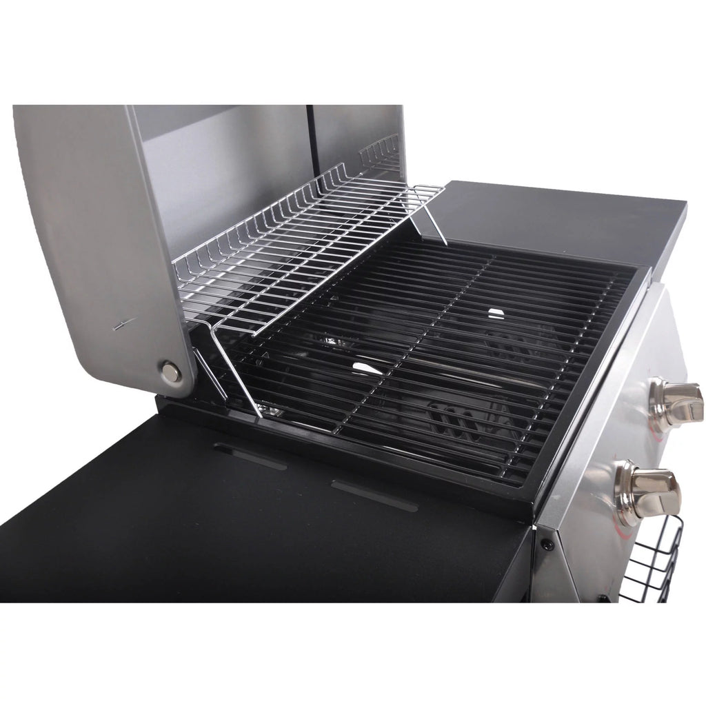 2-Burner Propane Gas Grill, Stainless and Black X19120