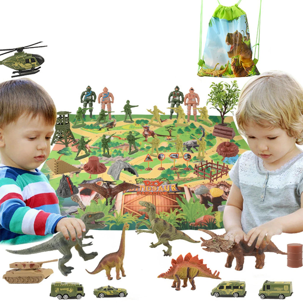 46 Pcs Children Dinosaur Toy Scene Y516009
