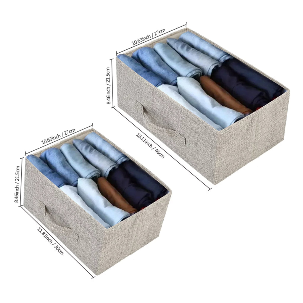 2-Tier Wide Closet Dresser with 5 Fabric Drawers E13389