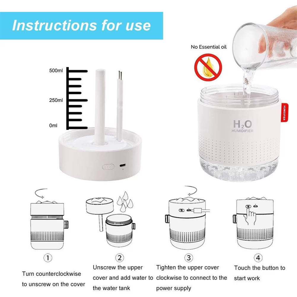 Portable Cool Mist Air Humidifier with Night Light T328943