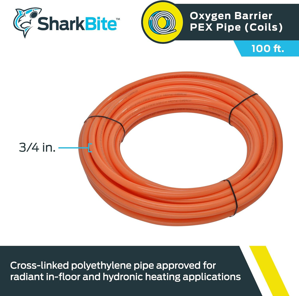 Orange PEX Pipe Oxygen Barrier Water Tubing T331132