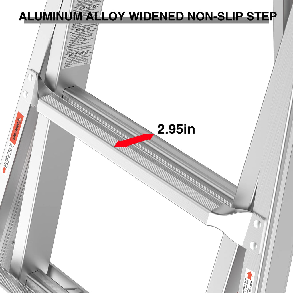 17ft Multi-position Aluminum Folding Ladder Y354426