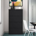 Black 4-Drawer Lateral Filing Cabinet F641866