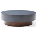 48 in. Antique Copper Grey Steel Round Coffee Table A9053