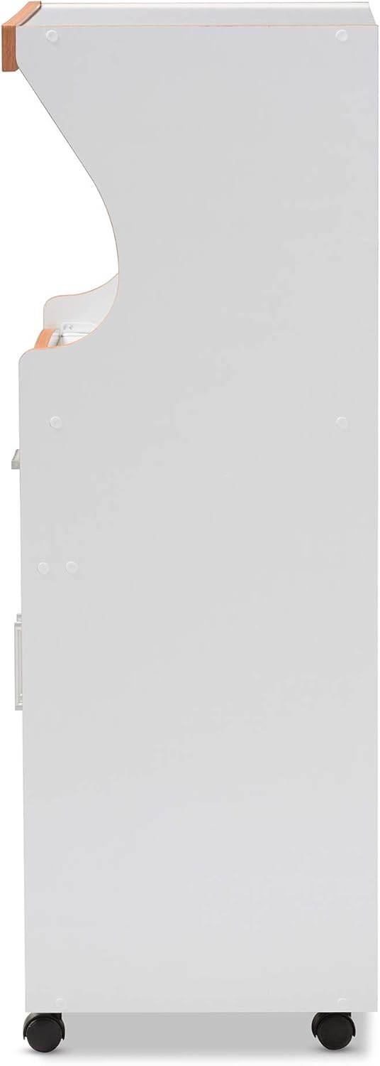 Beech Brown and White Kitchen Cabinet T4078