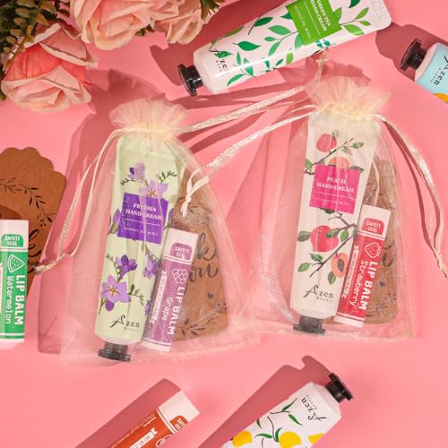 Hand Cream and Lip Balm Set with Organza Bag D970