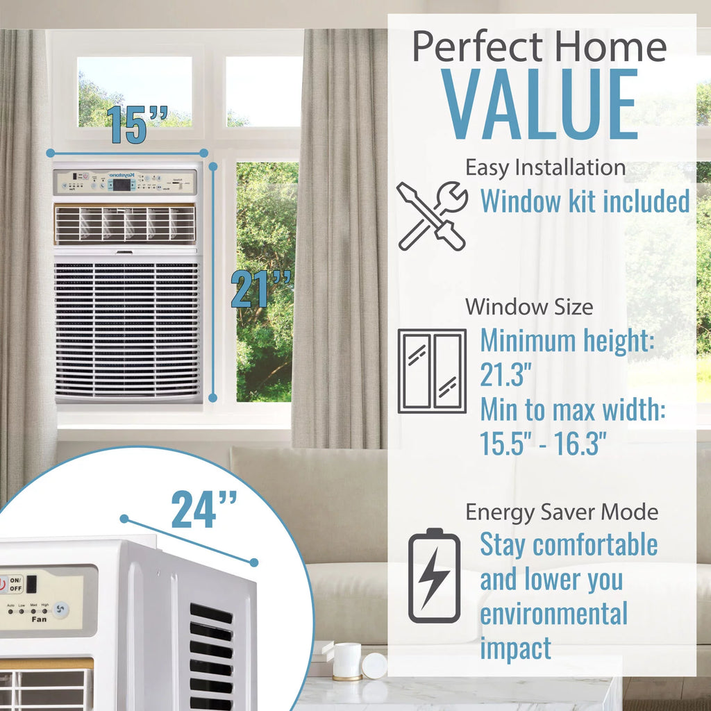 10,000 BTU 115-Volt Casement Window Air Conditioner, White I352499