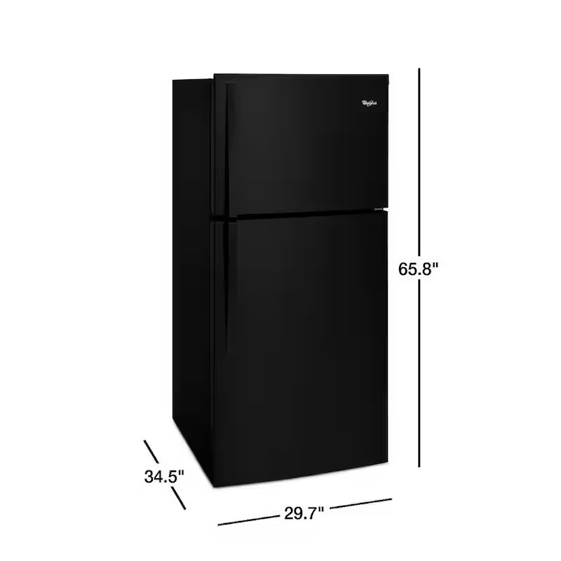 Top Freezer Refrigerator in Black Y743492
