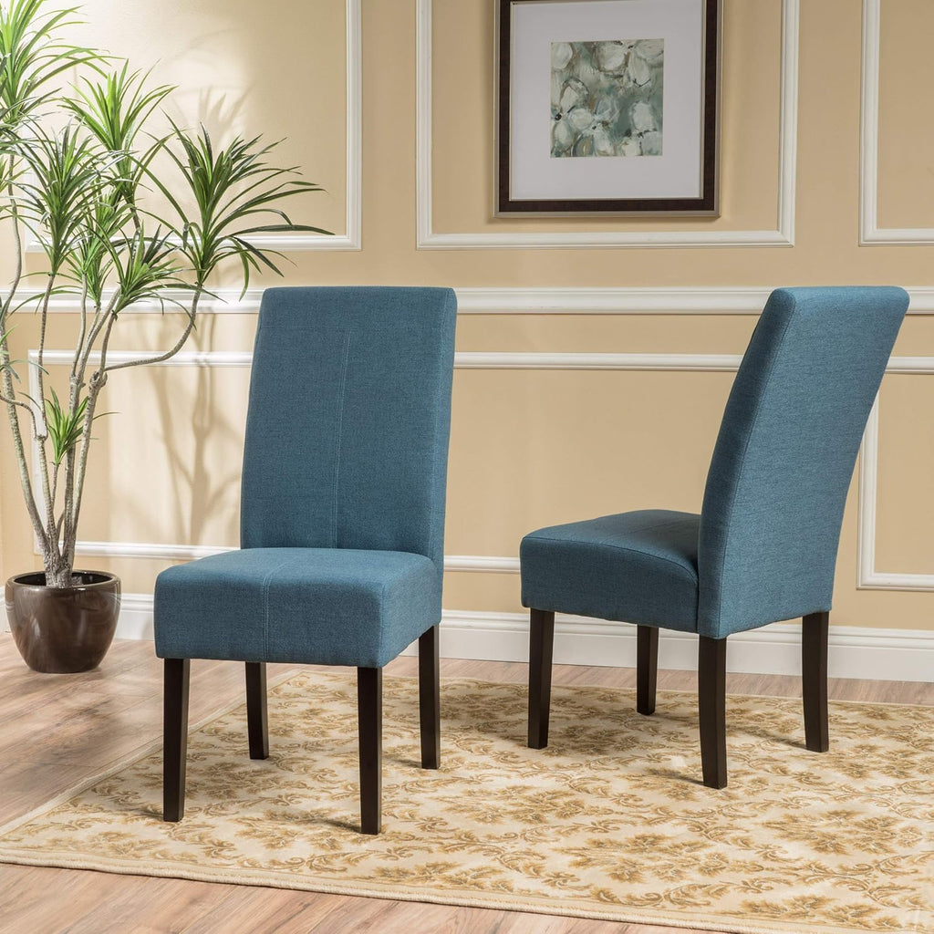 Blue Fabric Dining Chairs, 2-Pcs Set L657417