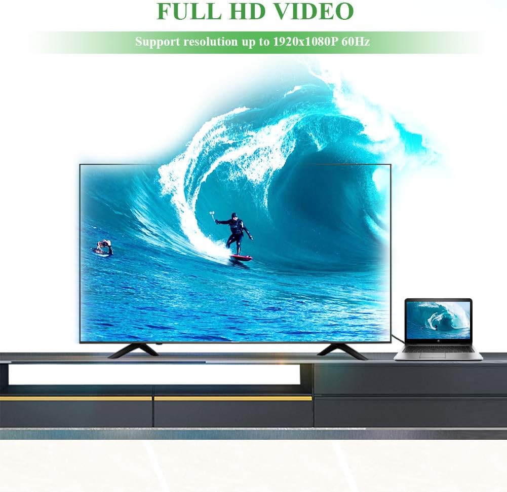 Display Port to HDMI Cable 6 feet 10-Pack U37220