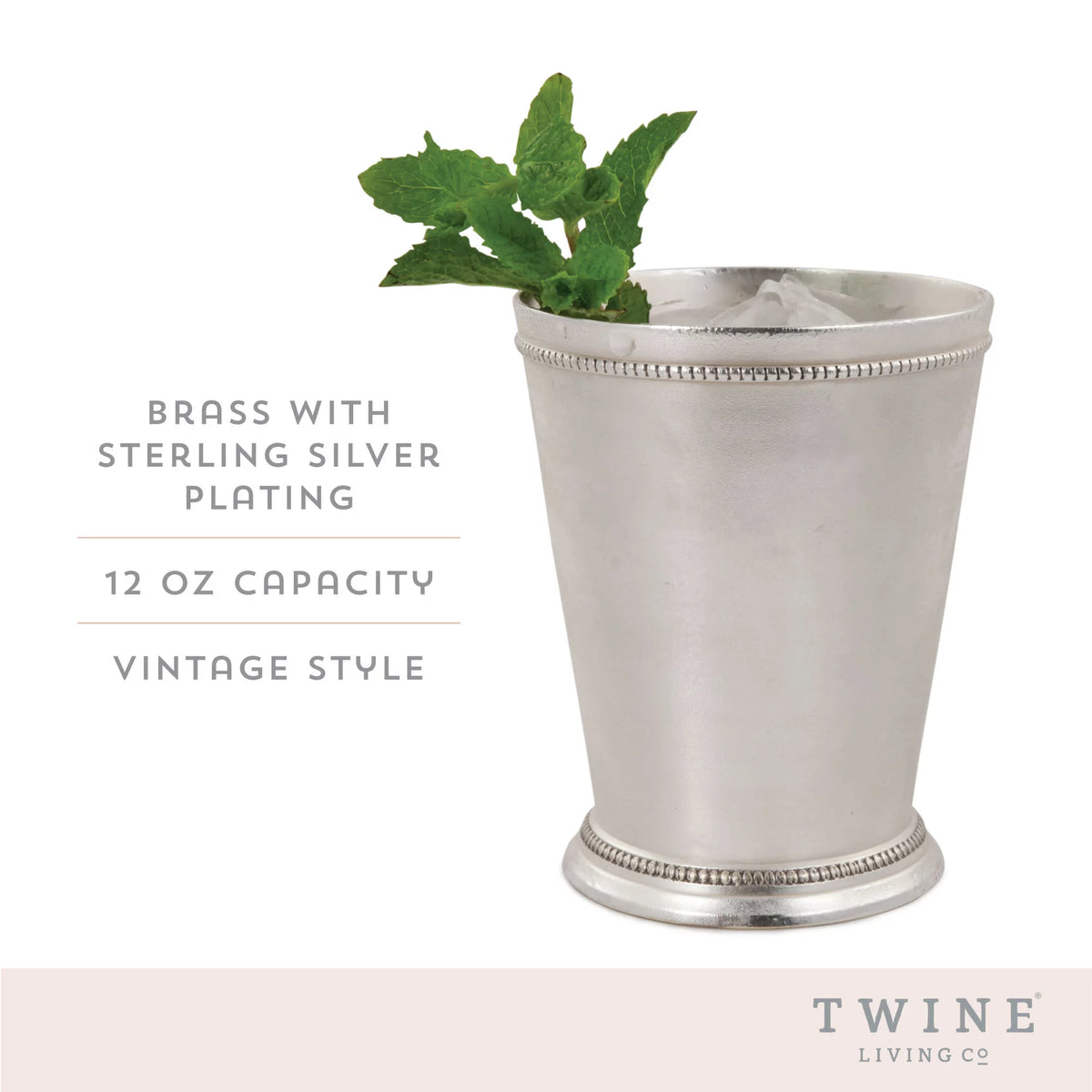 Mint Julep Cup, Set of 1, 12oz, Silver P293