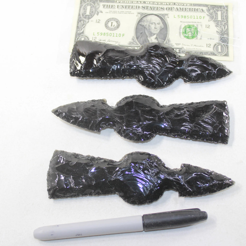 Obsidian Ornamental Tomahawk Heads R783093
