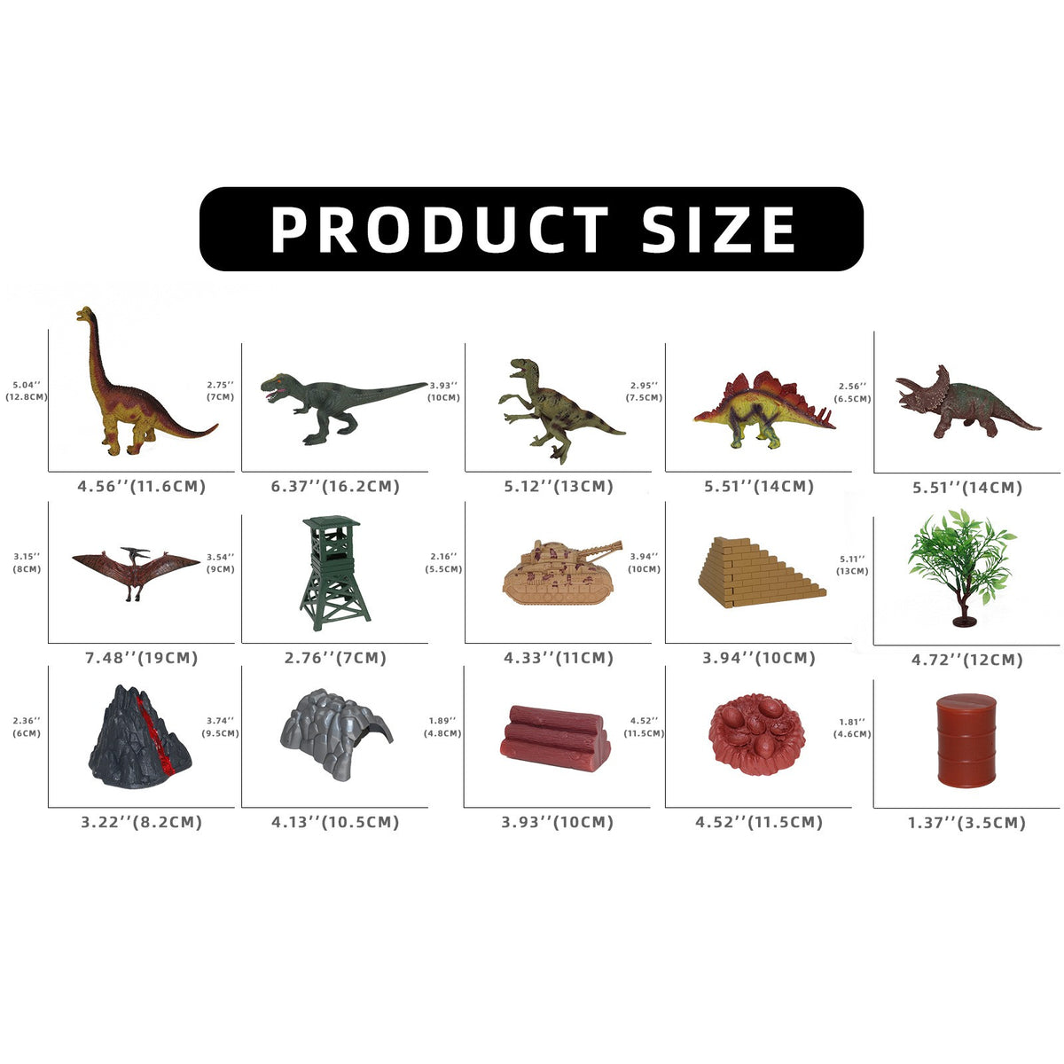 46 Pcs Children Dinosaur Toy Scene Y516009