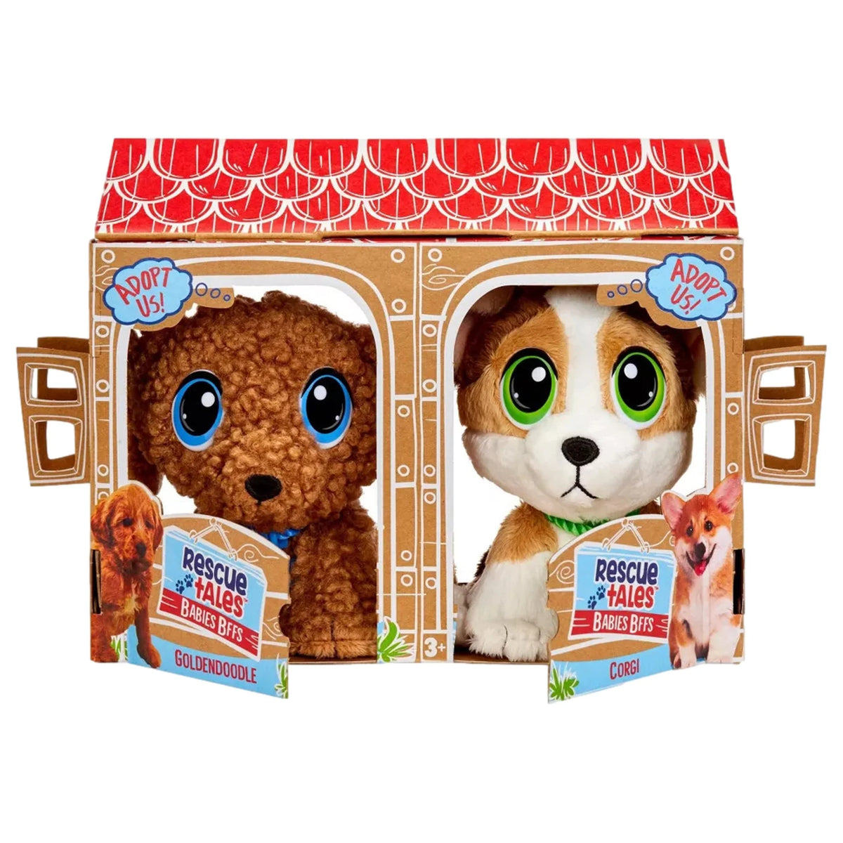 Corgi & Goldendoodle Puppy Dog Plush Stuffed Animal N700