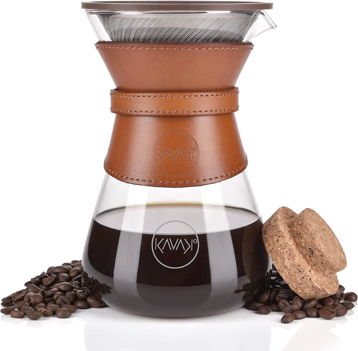 Pour Over Coffee Maker Set with Stainless Steel Filter 37oz J48979