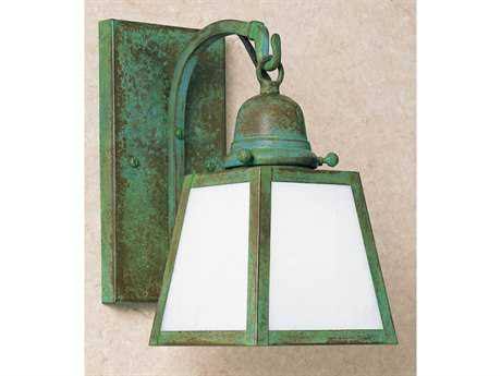 Bronze Outdoor Wall Lantern with Almond Mica Shade O463