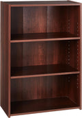 3-Shelf Bookcase, Brook Cherry finish, Pack of 2 U76887
