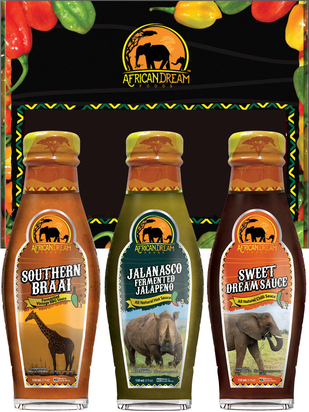 Mildest Hot Sauce Gift Pack, 5 fl oz Bottles, 3PK V459868