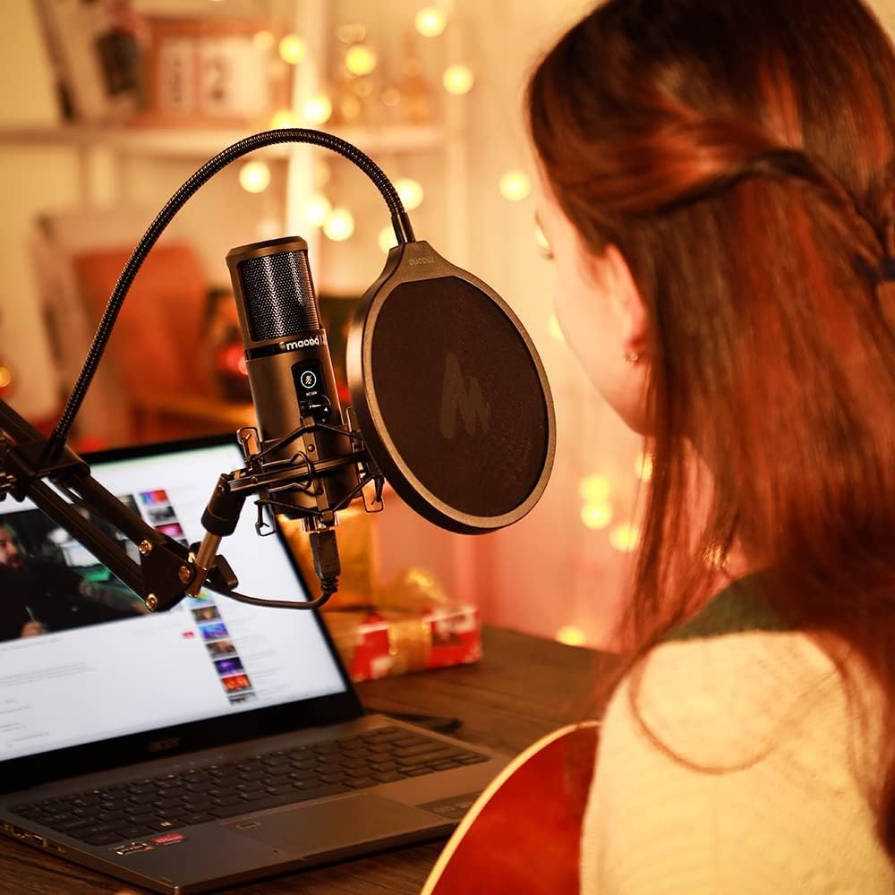 USB Microphone with One-Touch Mute and Gain Knob, Pack of 2 H3979