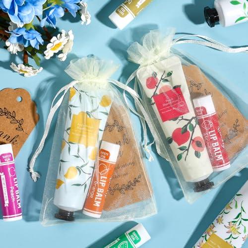 Hand Cream and Lip Balm Set with Organza Bag D970