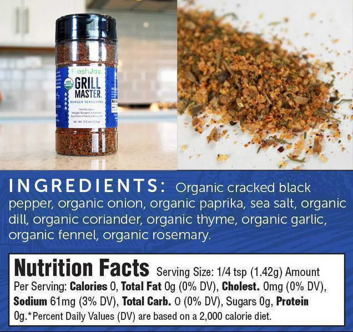 Grilling Spice Gift Sets 3 pack Non GMO Gluten Free Organic Seasoning V297834