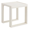 White Acacia Wood Outdoor Side Table Y3563