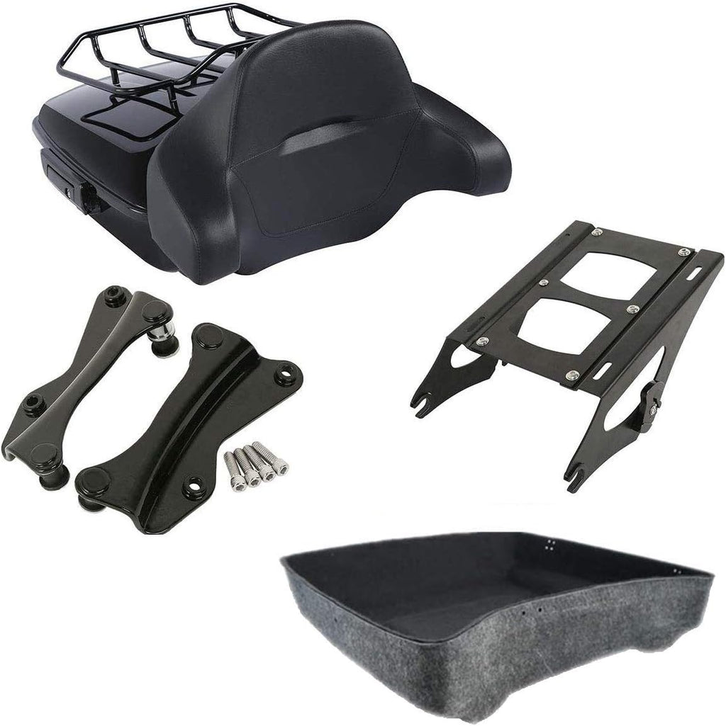 Chopped Trunk Backrest Pad Mount Rack For Harley Tour Pack Street Glide N516395