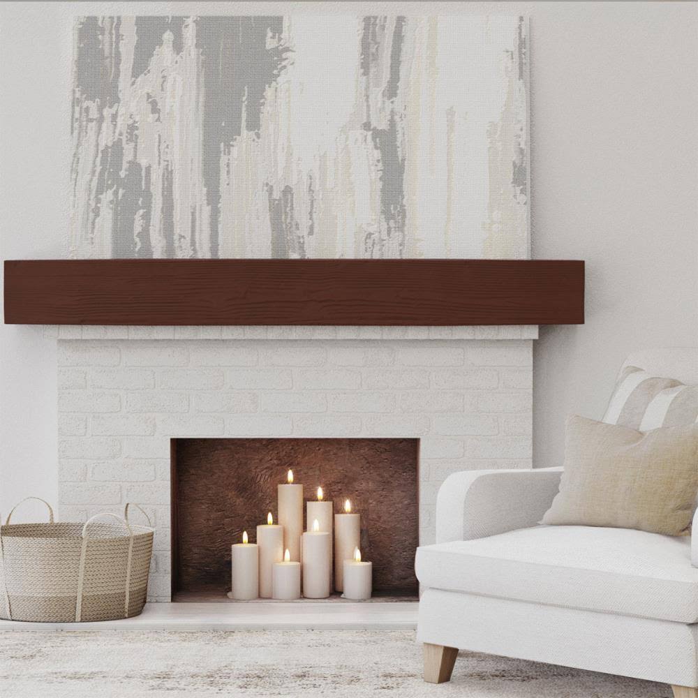 Natural Pecan Faux Wood Fireplace Mantel X2802