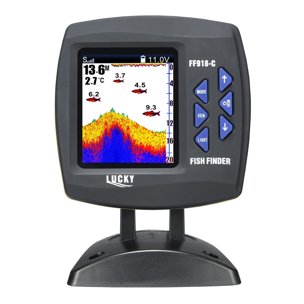 Color LCD Screen Fish Finder 590ft Water Depth C105