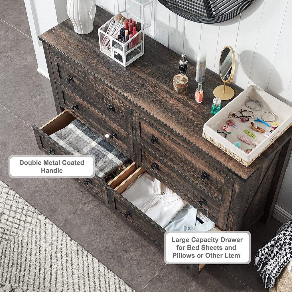 6 Drawer Wood Dresser O419092