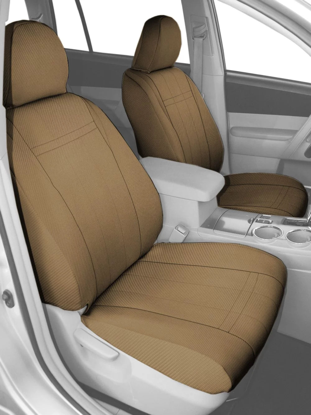 Carbon Fiber Seat Covers with Beige Insert and Trim L751327