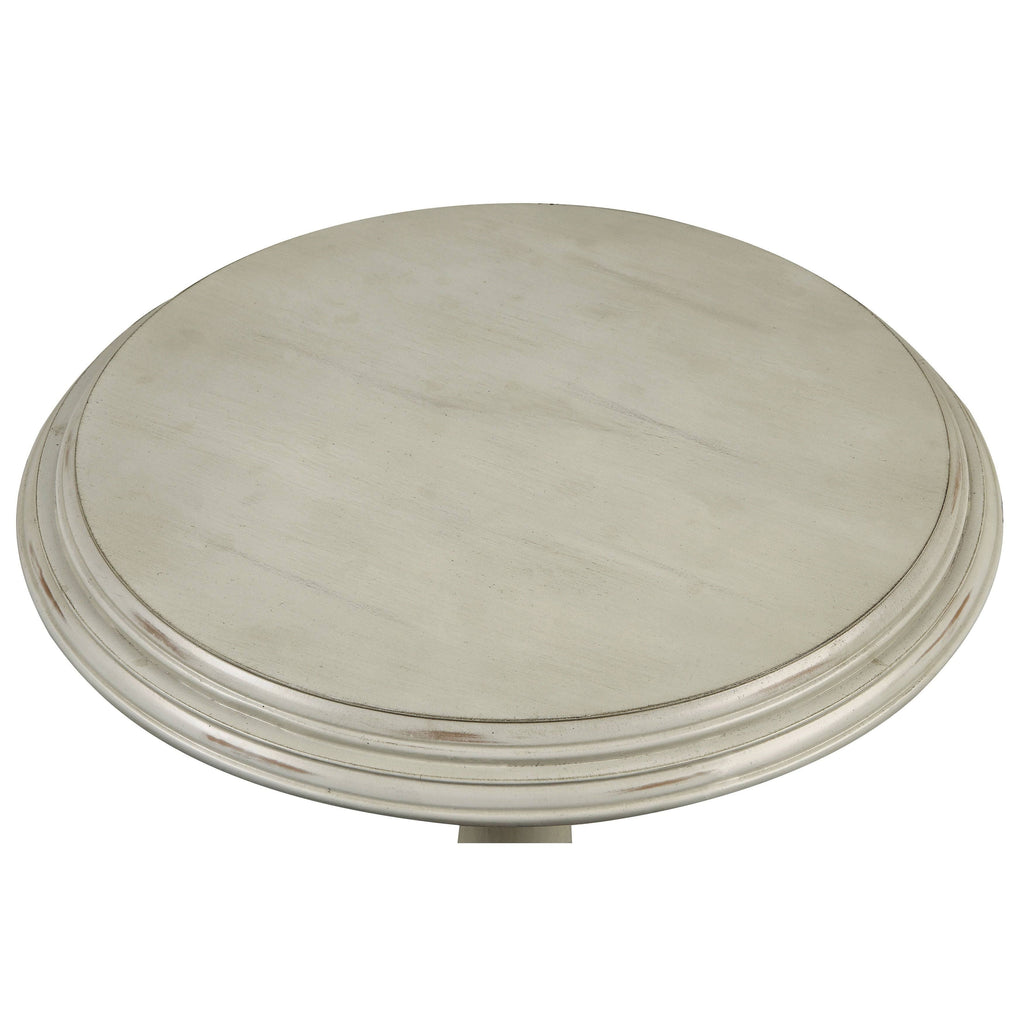 Blue Solid Wood Round Side Table O375778