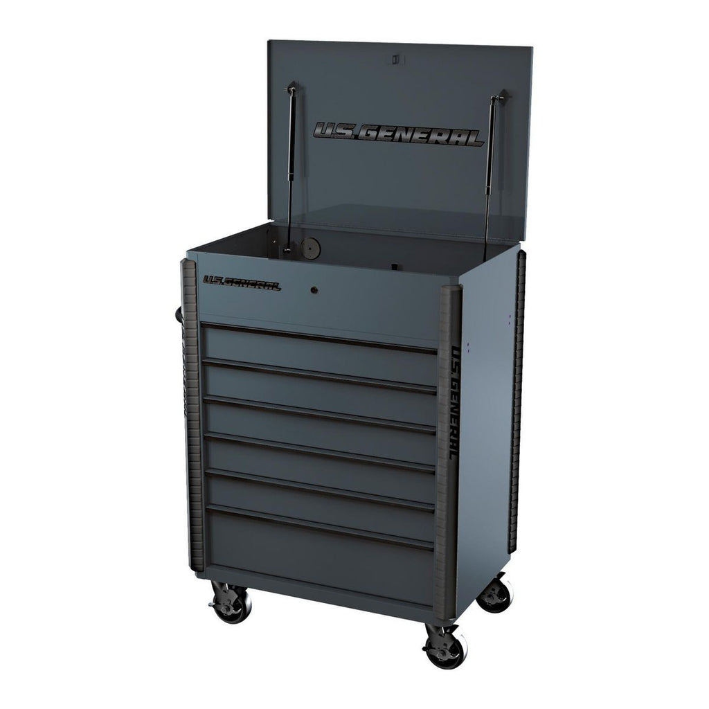 6 Drawer Slate Gray Service Cart N1881