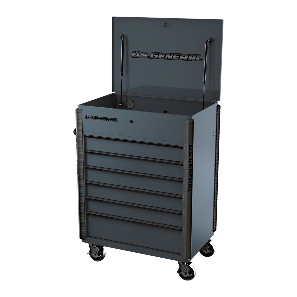 6 Drawer Slate Gray Service Cart N1881