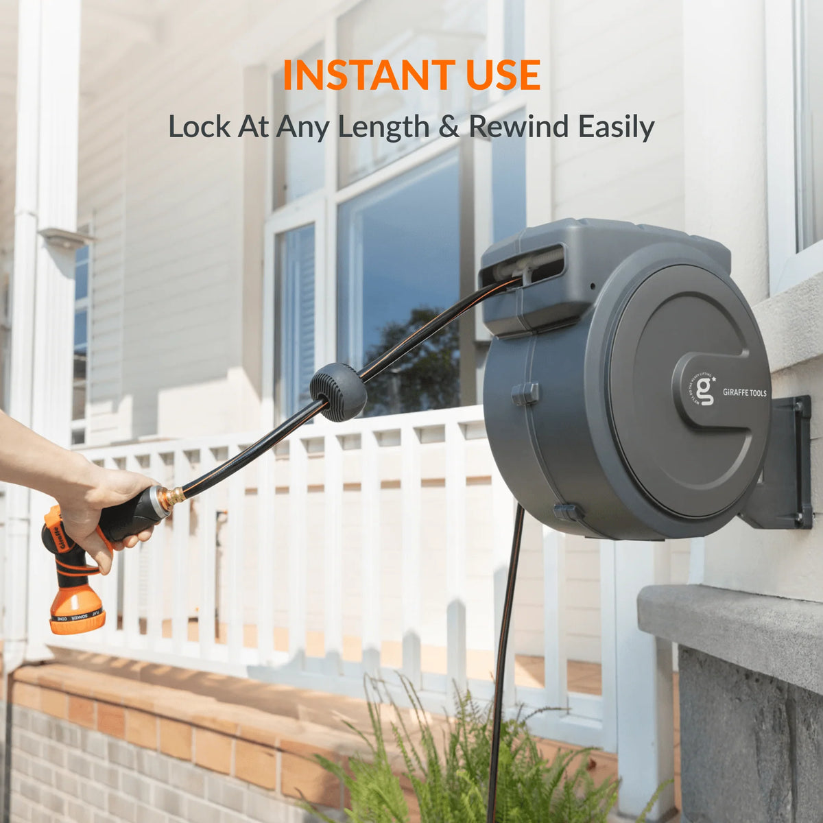 Retractable Garden Hose Reel 5/8in 90ft K867618