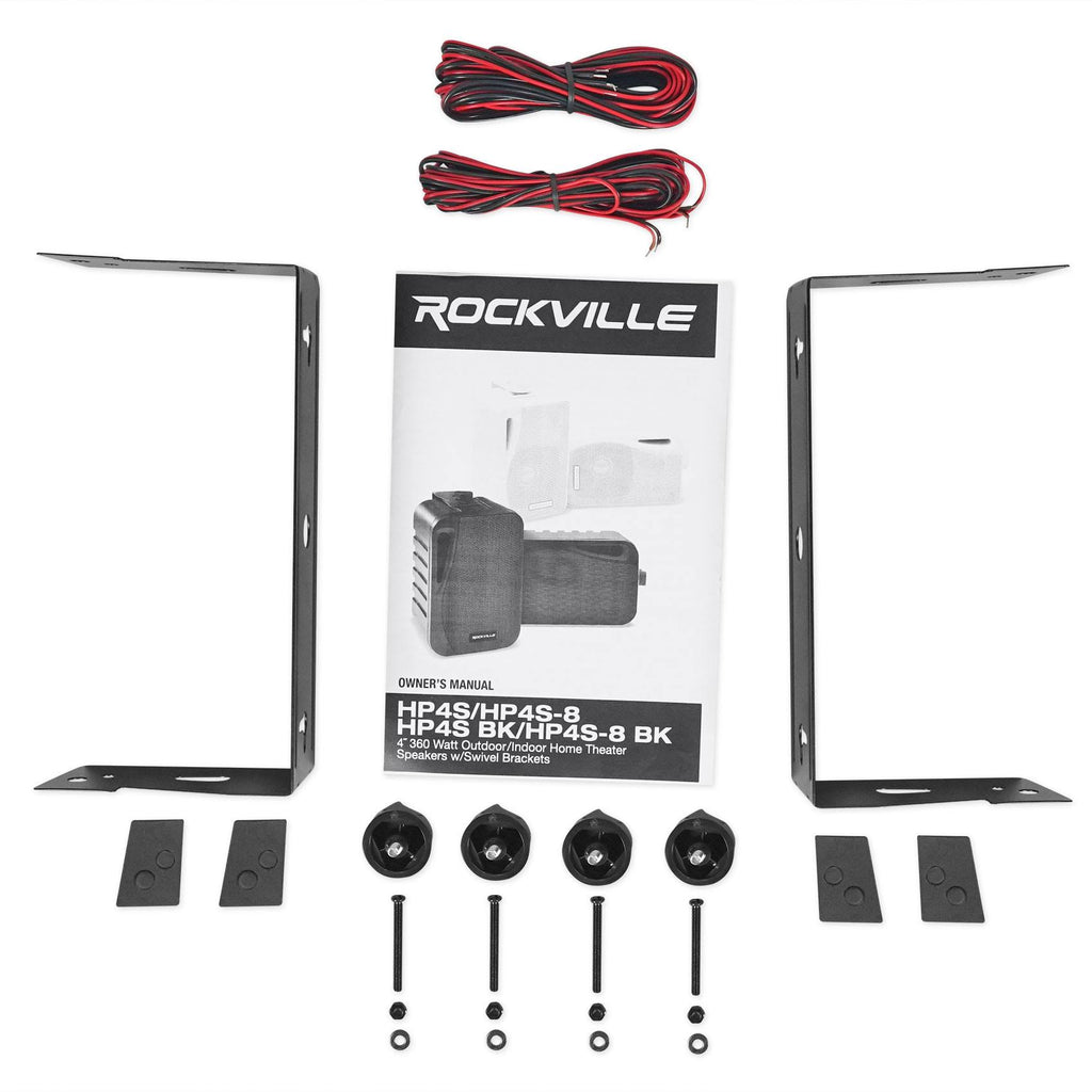 Black 4x22 Marine Box Speakers with Swivel Bracket N159374