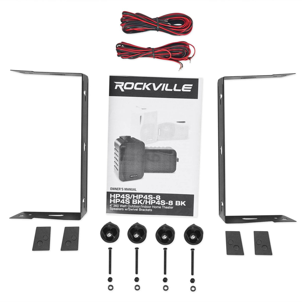 Black 4x22 Marine Box Speakers with Swivel Bracket N159374