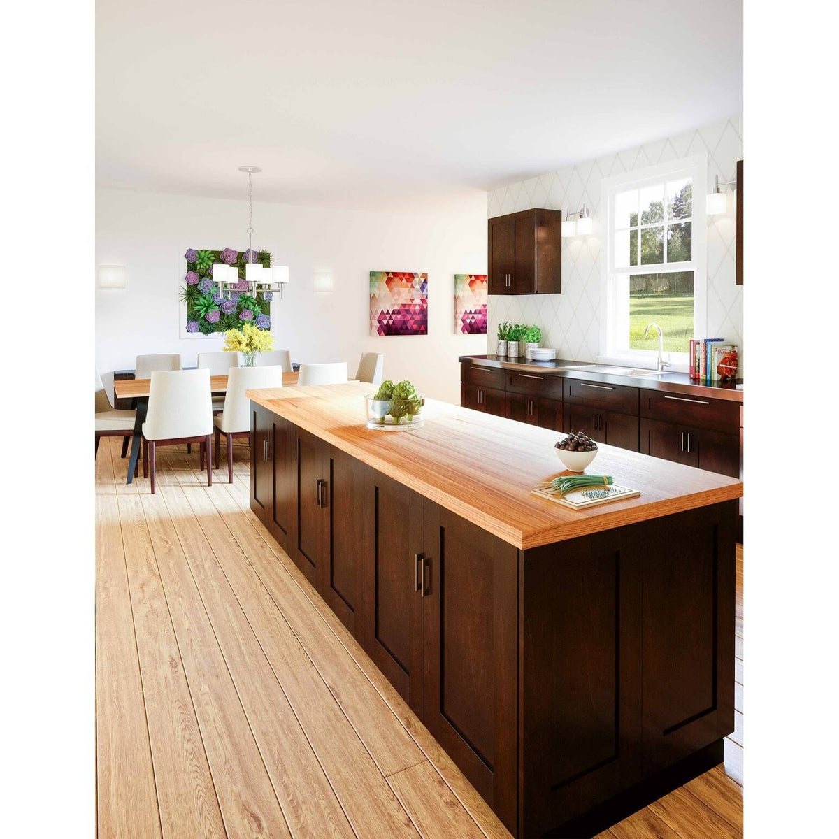 Espresso Double Door Kitchen Cabinet C838