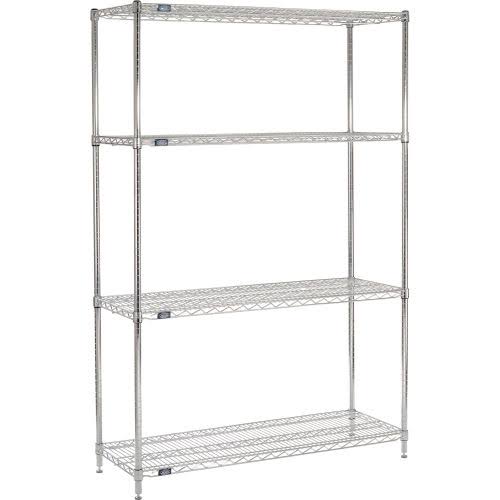 Chrome Wire Shelving Starter 48x22W x 18x22D x 86x22H B798764