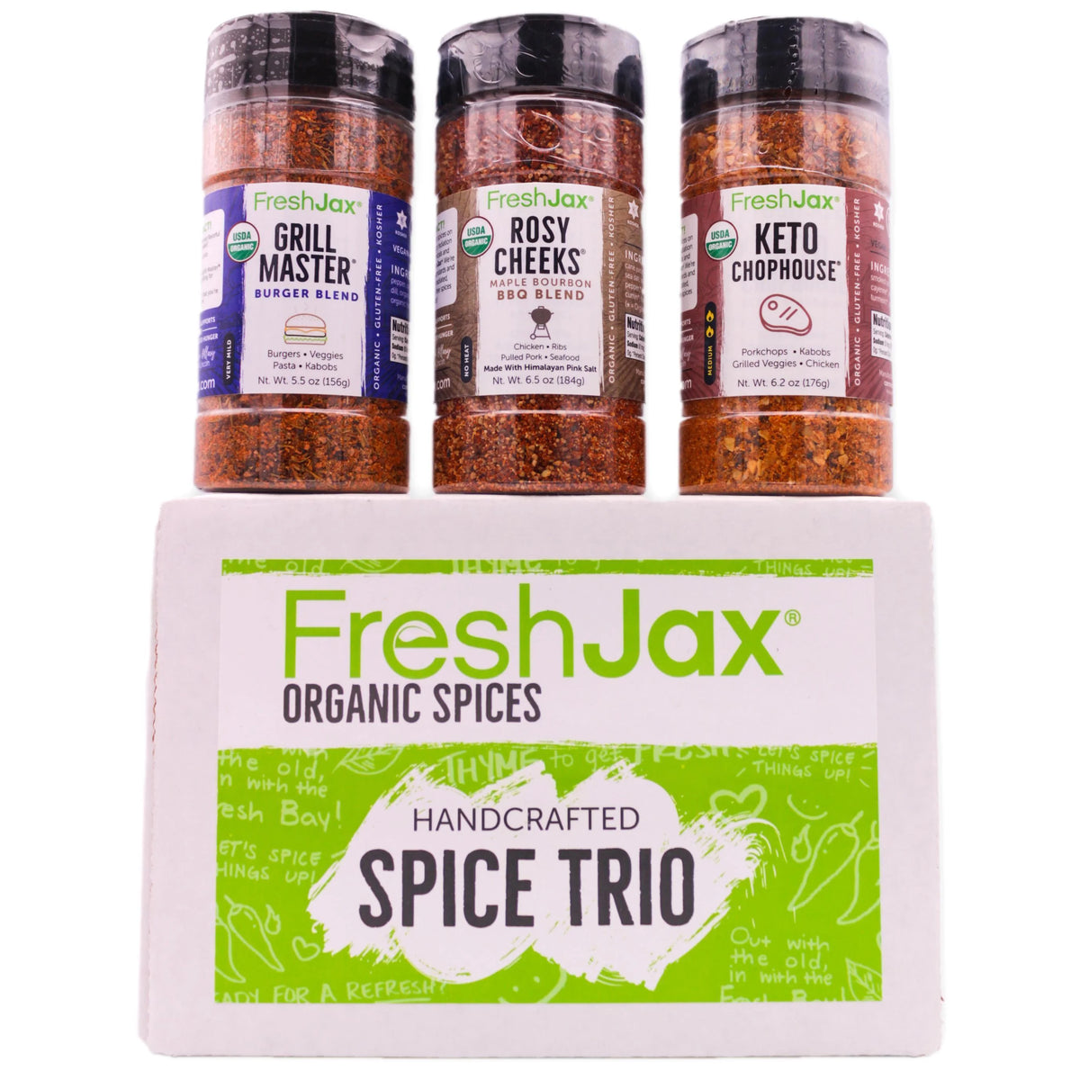 Grilling Spice Gift Sets 3 pack Non GMO Gluten Free Organic Seasoning V297834
