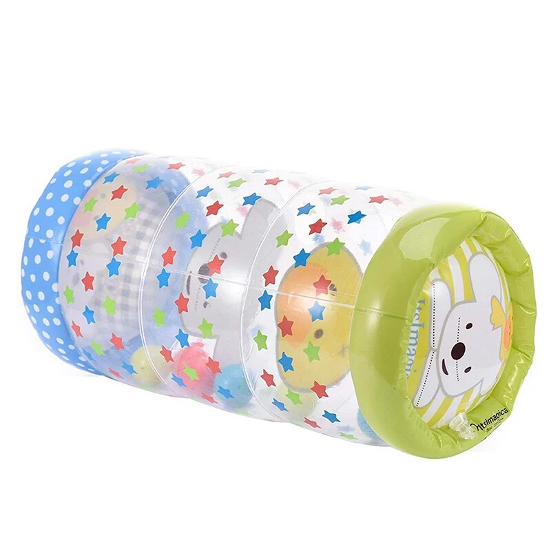 Inflatable Baby Crawling Roller Toy with Rattle and Ball PVC Early Educational Toy Y995371