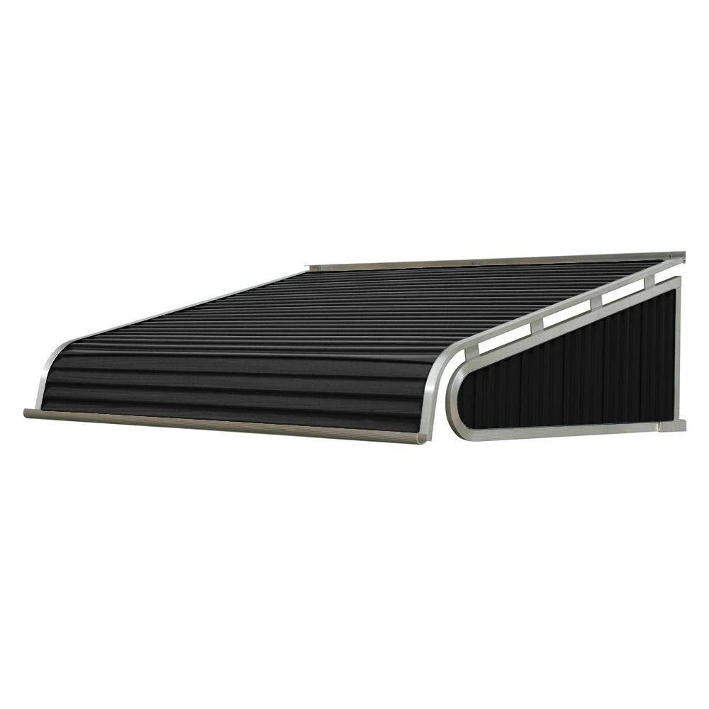 4 ft. Aluminum Door Canopy Awning in Black O3175